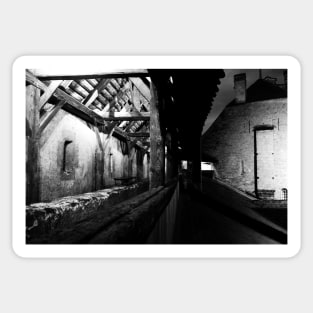 Chillon Castle in BW Sticker